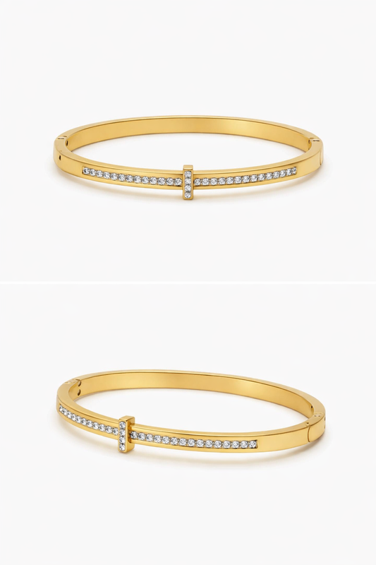 Gold Crystal Bangle