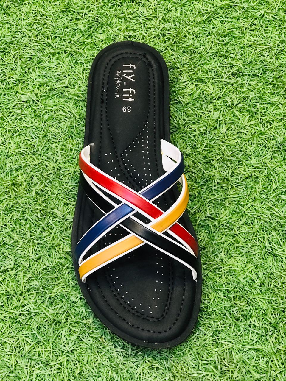 Fly-Fit by Glow-Fit | Women’s Multi-Strap Casual Slides