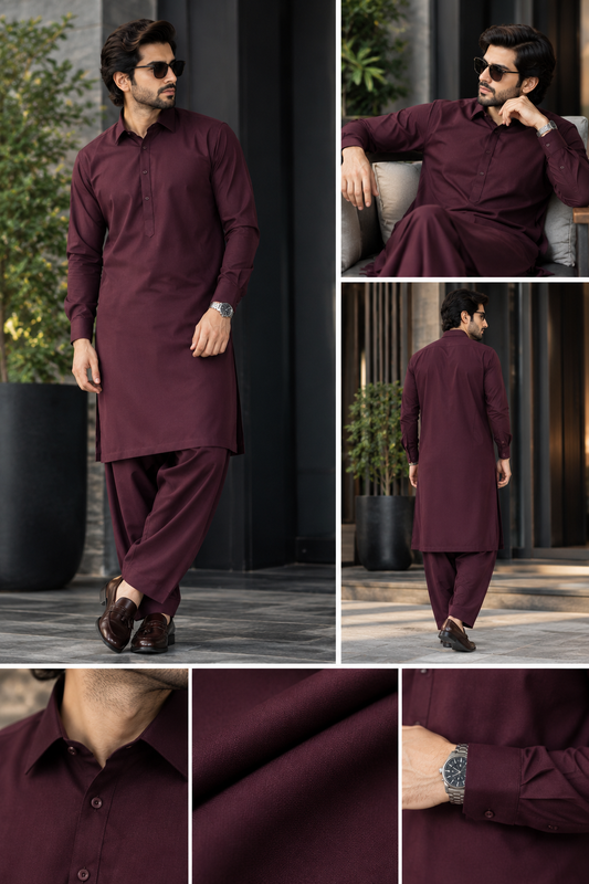 Premium Burgundy Wash & Wear