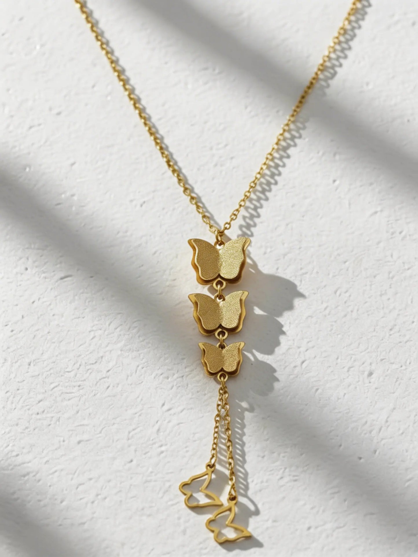 Golden Butterfly Charm Necklace