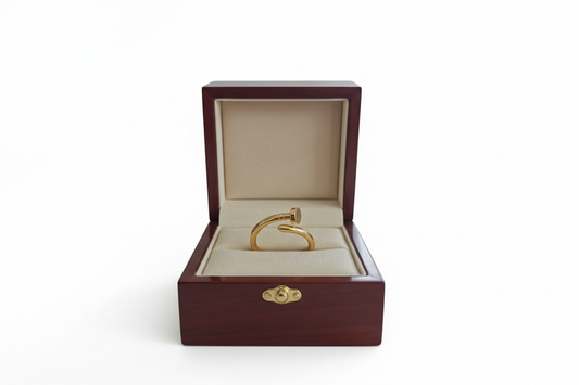 Clean jewelry box with white background