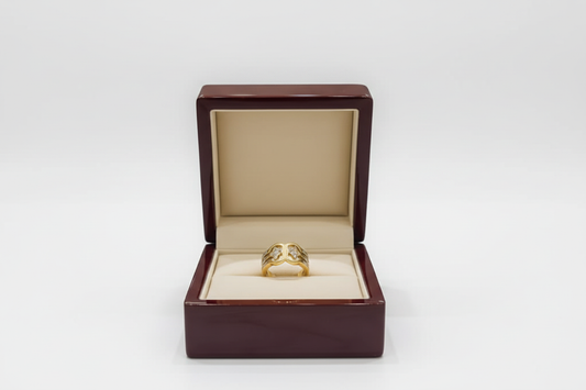 Clean jewelry box with white background