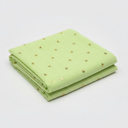 Light Lime Green Dupatta - Color Matched
