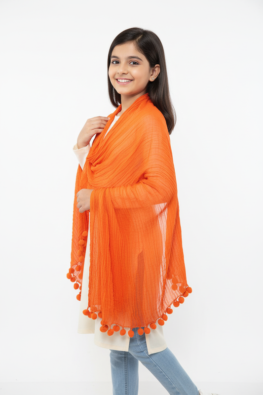 Model in Orange Dupatta