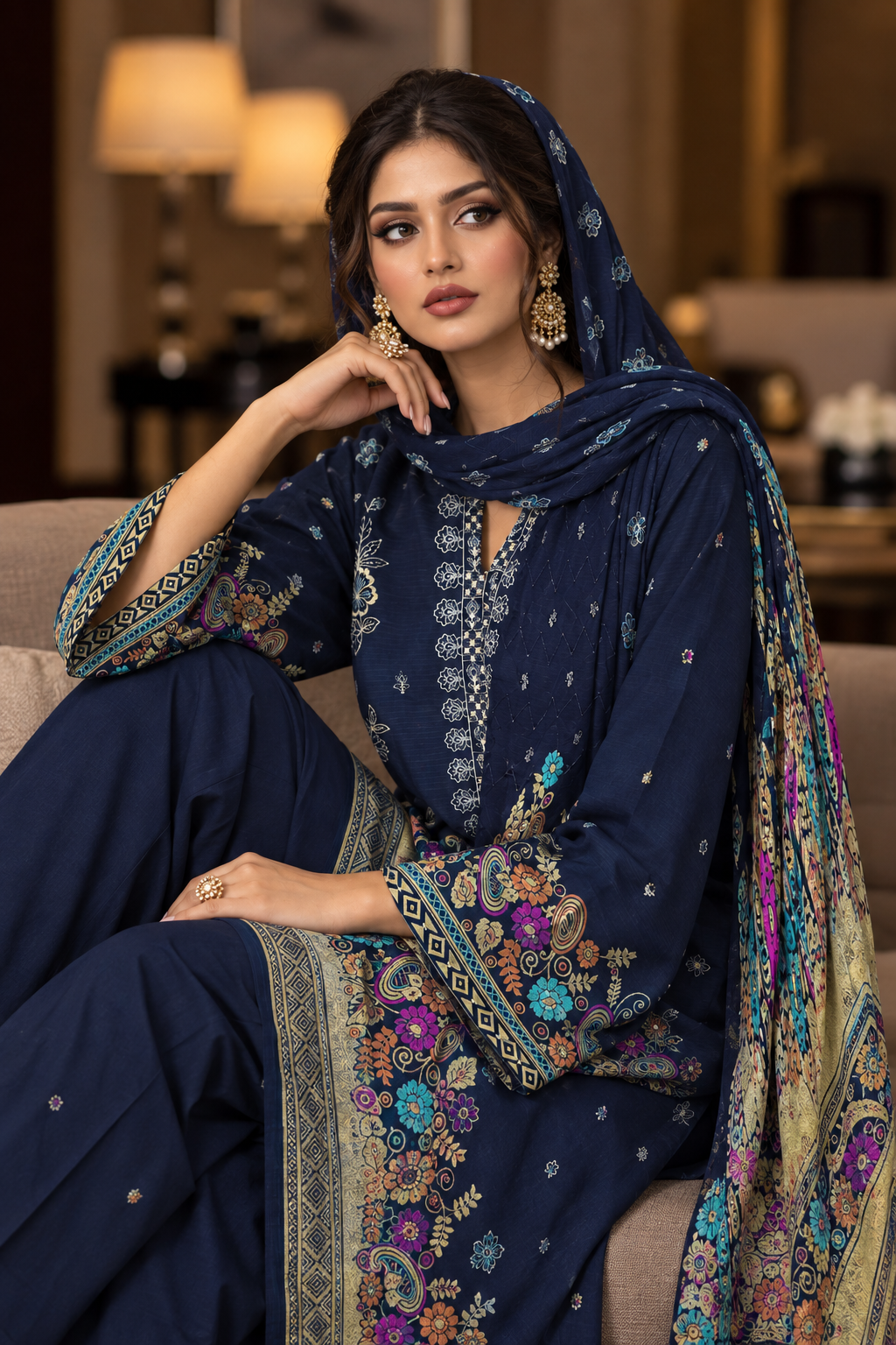 Navy Blue Viscose - New Model Only