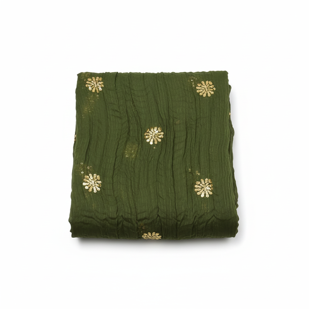 Olive Green Chiffon Dupatta