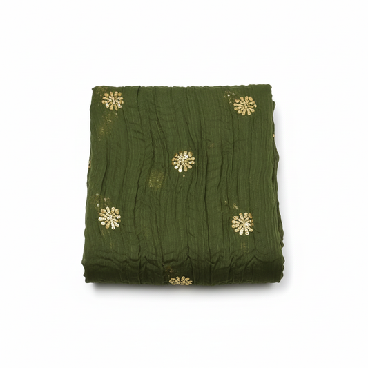 Olive Green Chiffon Dupatta